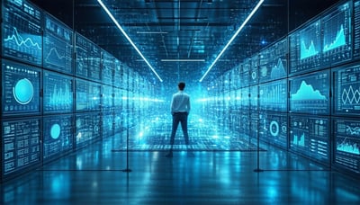 Ilustración de desarrollo de software y facturación electrónica